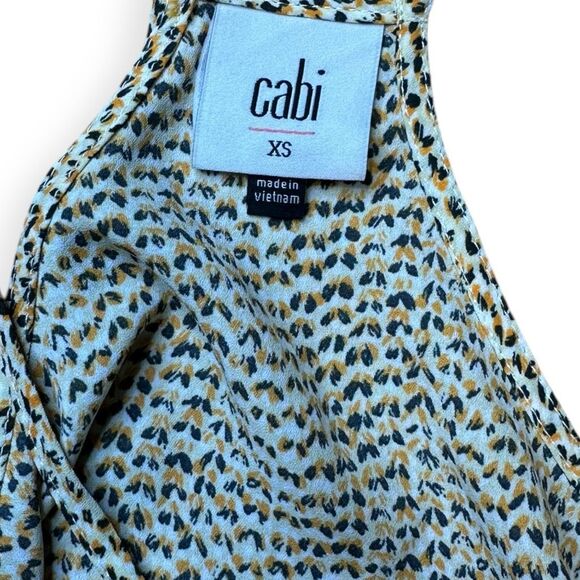 CABI Women’s Yellow Printed Sleeveless Impression Tank Top Blouse Size XS Style - Picture 3 of 7